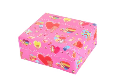 pink beautiful christmas gift box