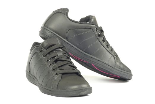 black shoes isolated on a white background
