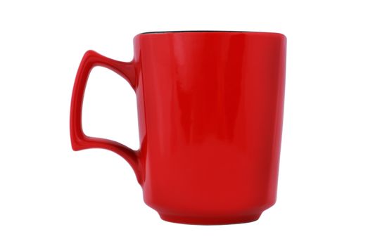 empty red cup on a white background