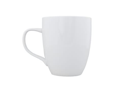 empty white cup on a white background
