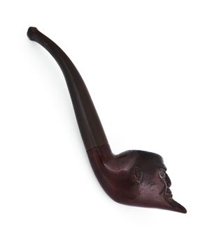 old pipe tobacco on a white background