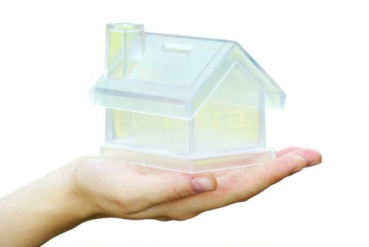 The house in human hand