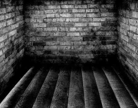 old grunge interior wooden floor