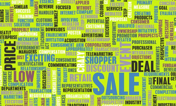 Sale in a Store or Shopping Mall Concept