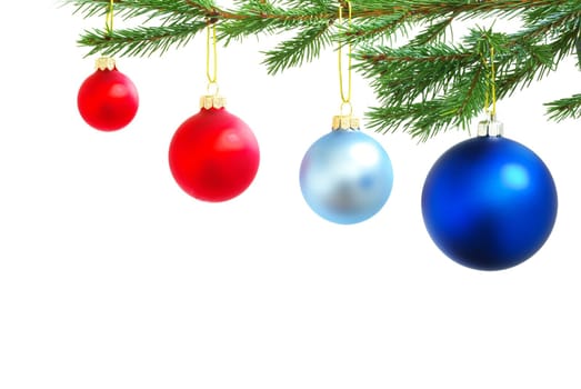 Christmas decoration isolated on the white background