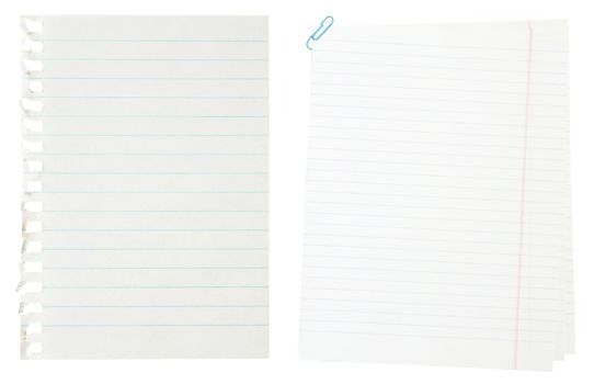 A page ripped off from the notebook