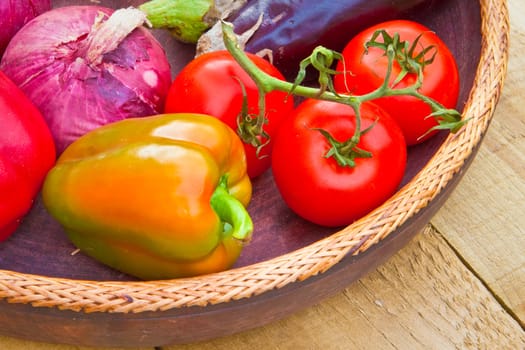 Close up image of mixed fresh vegetables