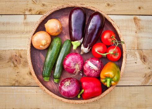 SElection of fresh fruit and vegetables for cooking