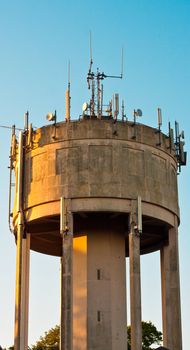 Concrete water tower in Bury St Edmunds, UK