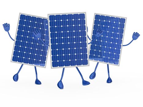 3 solar figure jump and wave hands