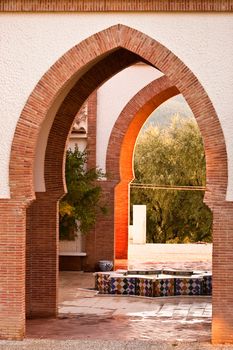 arches in a mosque in spain