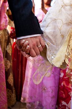 wedding couple hands