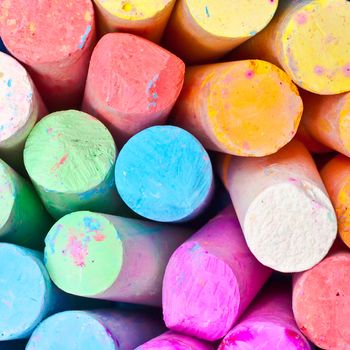 Colorful chalks as a background image