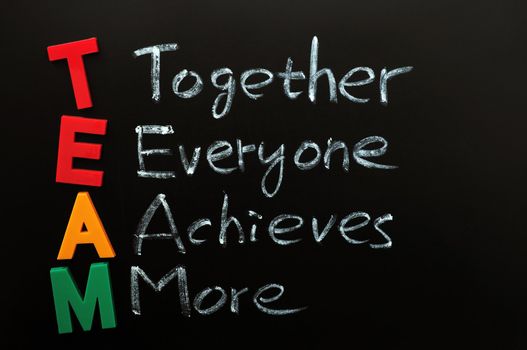 Acronym of TEAM - Together Everyone Achieves More