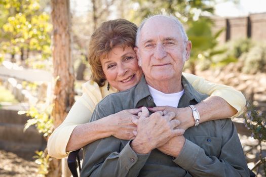 Happy Senior Couple Enjoying Each Other in The Park.