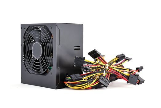 Computer Power Supply on a white background