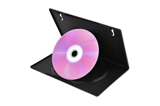 dvd optical drive and box on a white background