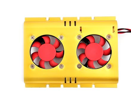 cooler for the hard disk on a white background