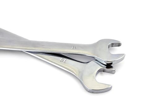 Spanner wrench on white background