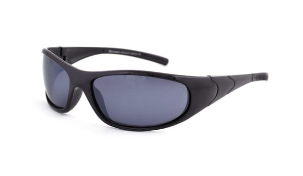 black sunglasses on a white background