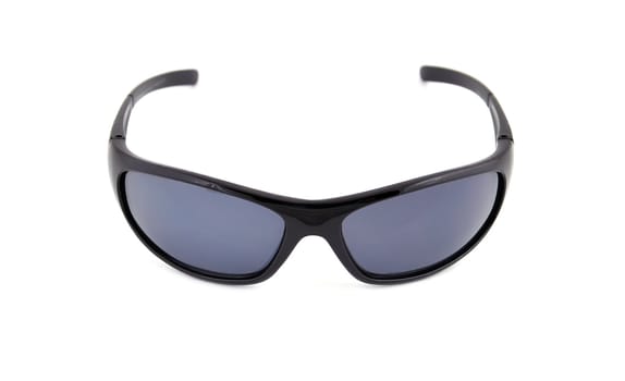 black sunglasses on a white background