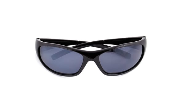 black sunglasses on a white background