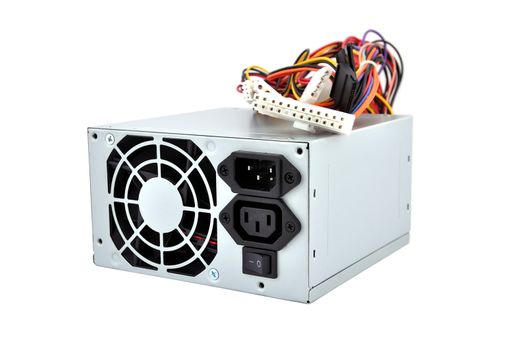 Computer Power Supply on a white background