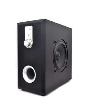 subwoofer black on a white background