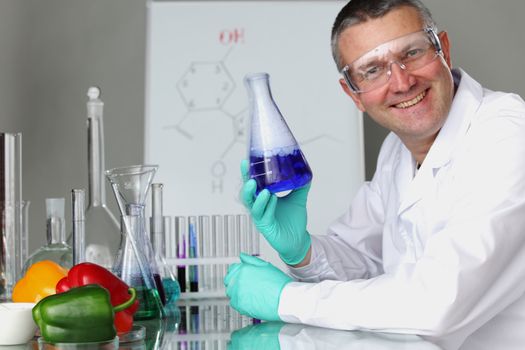 Chemistry Scientist conducting experiments in laboratory