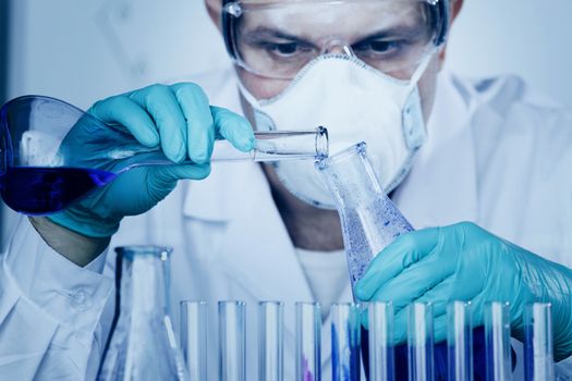 Chemistry Scientist conducting experiments in laboratory