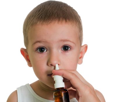 Medicine nasal spray for flu and cold healthcare