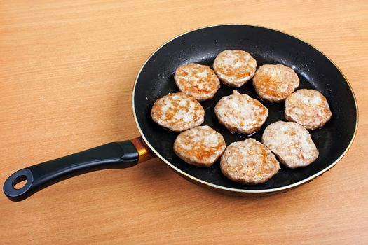 Meat food - fried pork chop cutlet for dinner meal