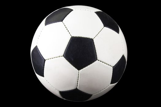 Black white football or soccer sport ball isolated