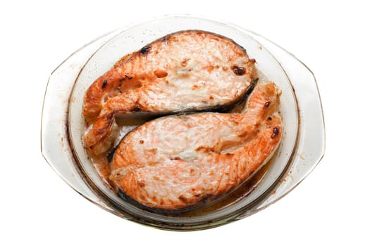 Healthy eating seafood - grilled salmon fish food