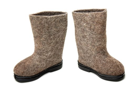 Russian traditional winter felt boot valenki shoes