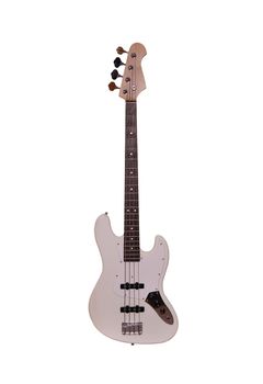 bass guitar on a white background