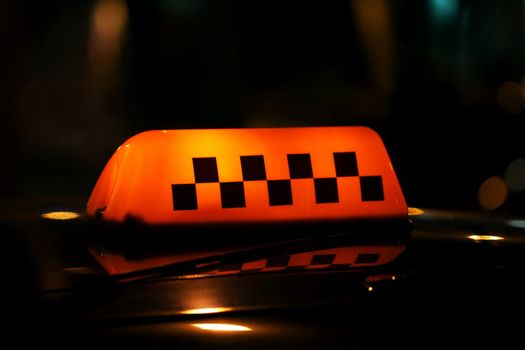 New York city traffic public taxi car yellow sign