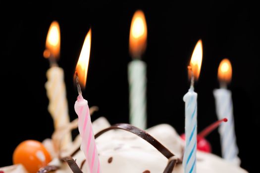 Birthday party celebration sweet cake food candle