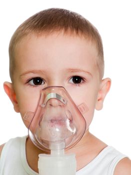 Medical equipment - inhaling mask on child
