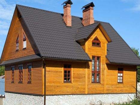 Log house structure wood building home exterior