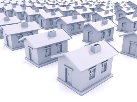 A lot like ordinary houses on a light background