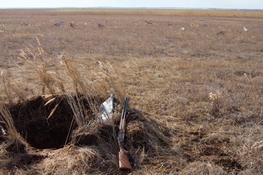 Shelter for hunting for wild geese