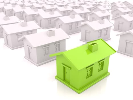 A lot like ordinary houses on a light background