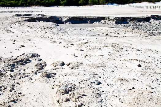 Pozzuoli, Italy. Solfatara area, volcanic crater still in activity.
