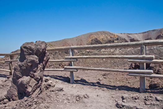 Detail of the Vesuvius crater, Naples, Italy