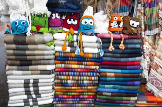 the beautiful and colorful indigenous market of Otavalo