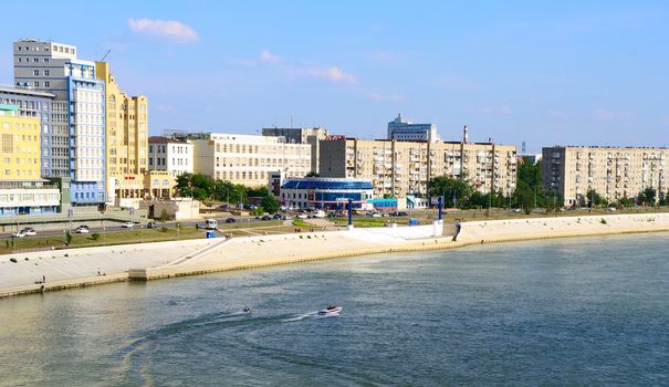 panorama right bank of Irtysh.Omsk.Russia. 