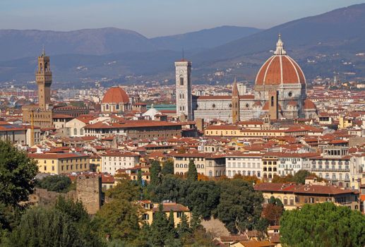 fantastic view of cultural heritage of Florence, Italy, Europe
