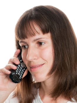 Business communication - women talking telephone