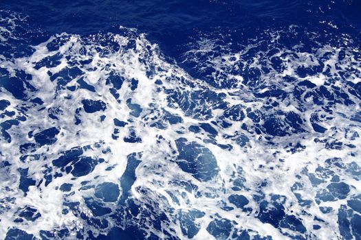 Dark blue sea water surface with ripple can use as background 
